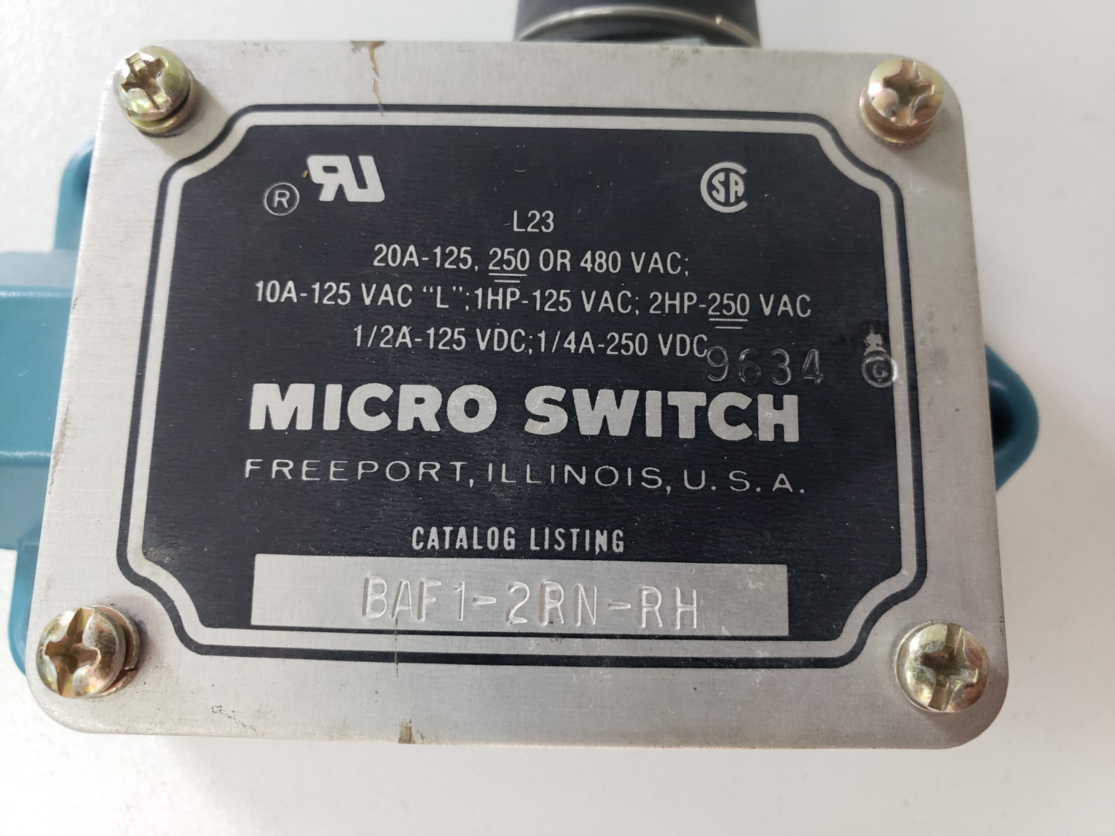Honeywell Micro Switch BAF1-2RN-RH Limit Switch