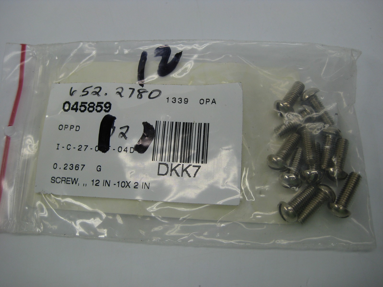 L&N 27444 SCREW LOT OF 12 NSNP