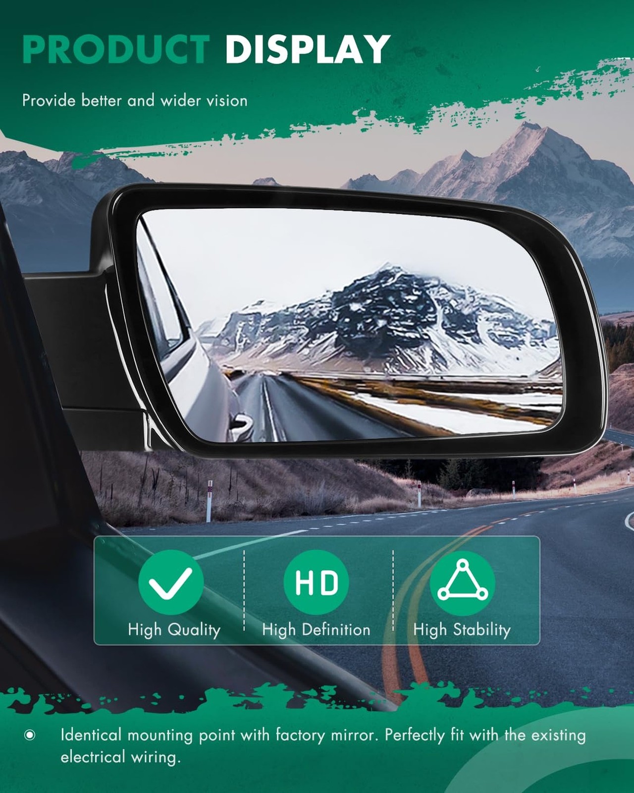 SCITOO Right Side View Mirror Fit For Chevy & For GMC Models – For Silverado,…