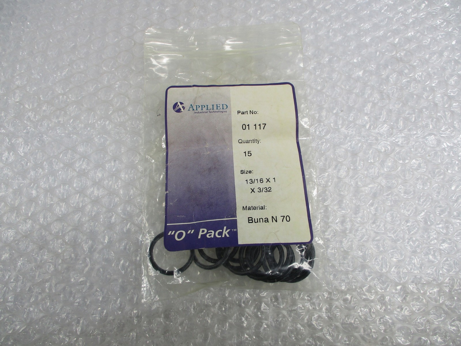 APPLIED INDUSTRIAL TECHNOLOGIES 01 117 O-RING PKG OF 15 NSMP