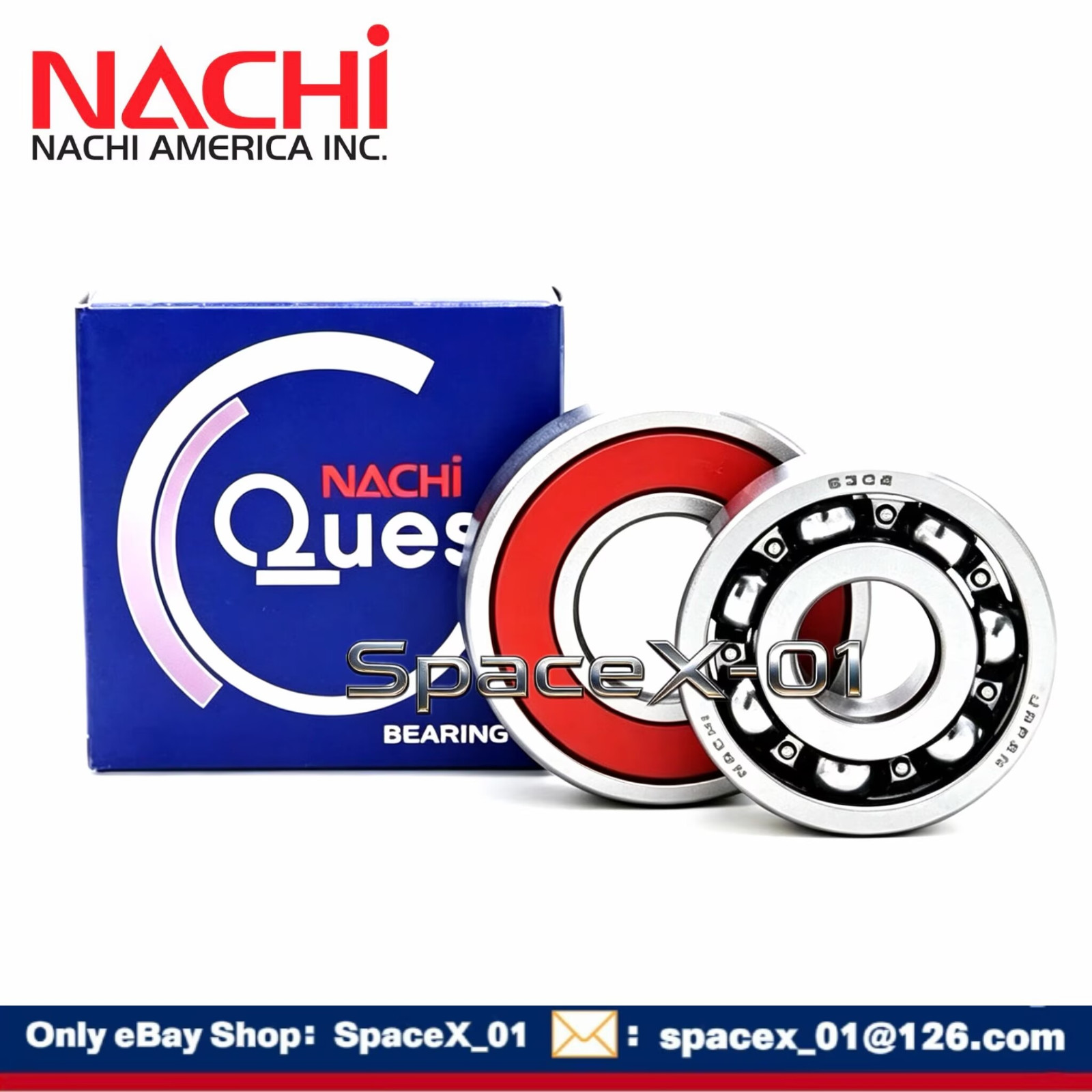 NACHI 6006ZZE Deep Groove Ball Bearings 30x55x13mm.