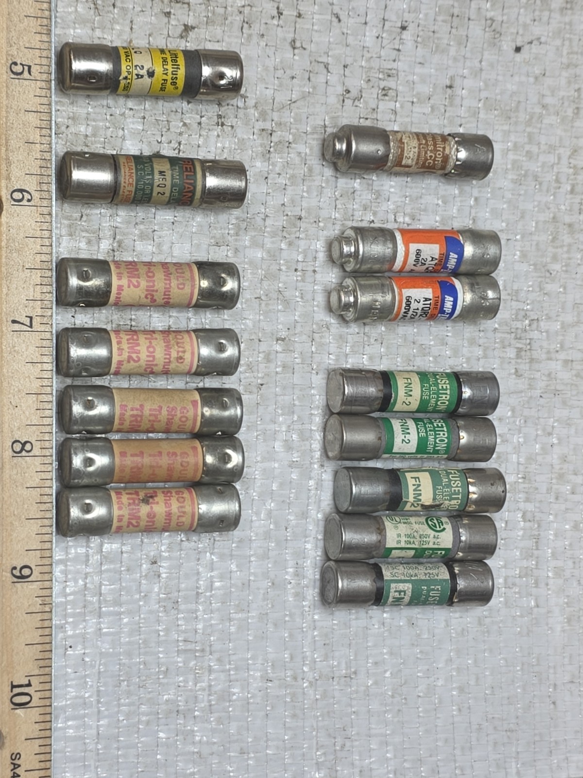 Gould Shawmut Mersen TRM2 Tri-Onic Fuse (Pack of 5) PLUS 10 OTHER 2 AMP FUSE NEW