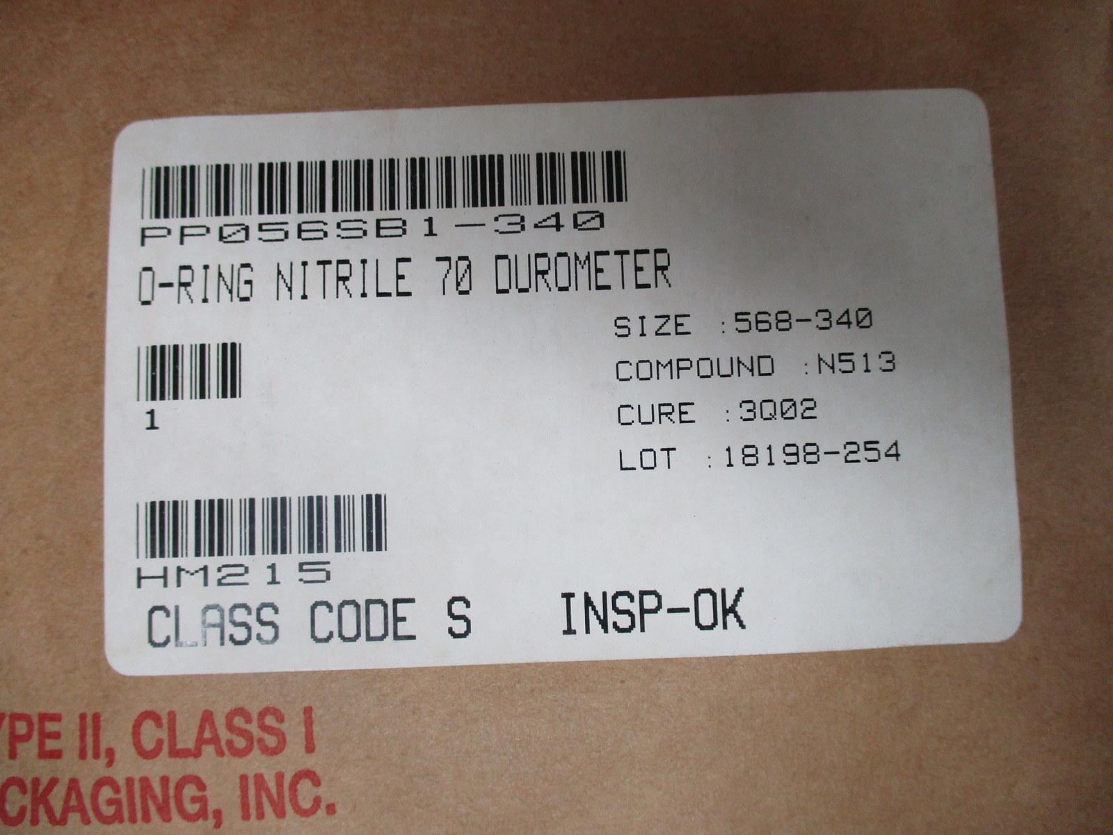 Part PP056SB1-340 O-Ring PP056SB1340