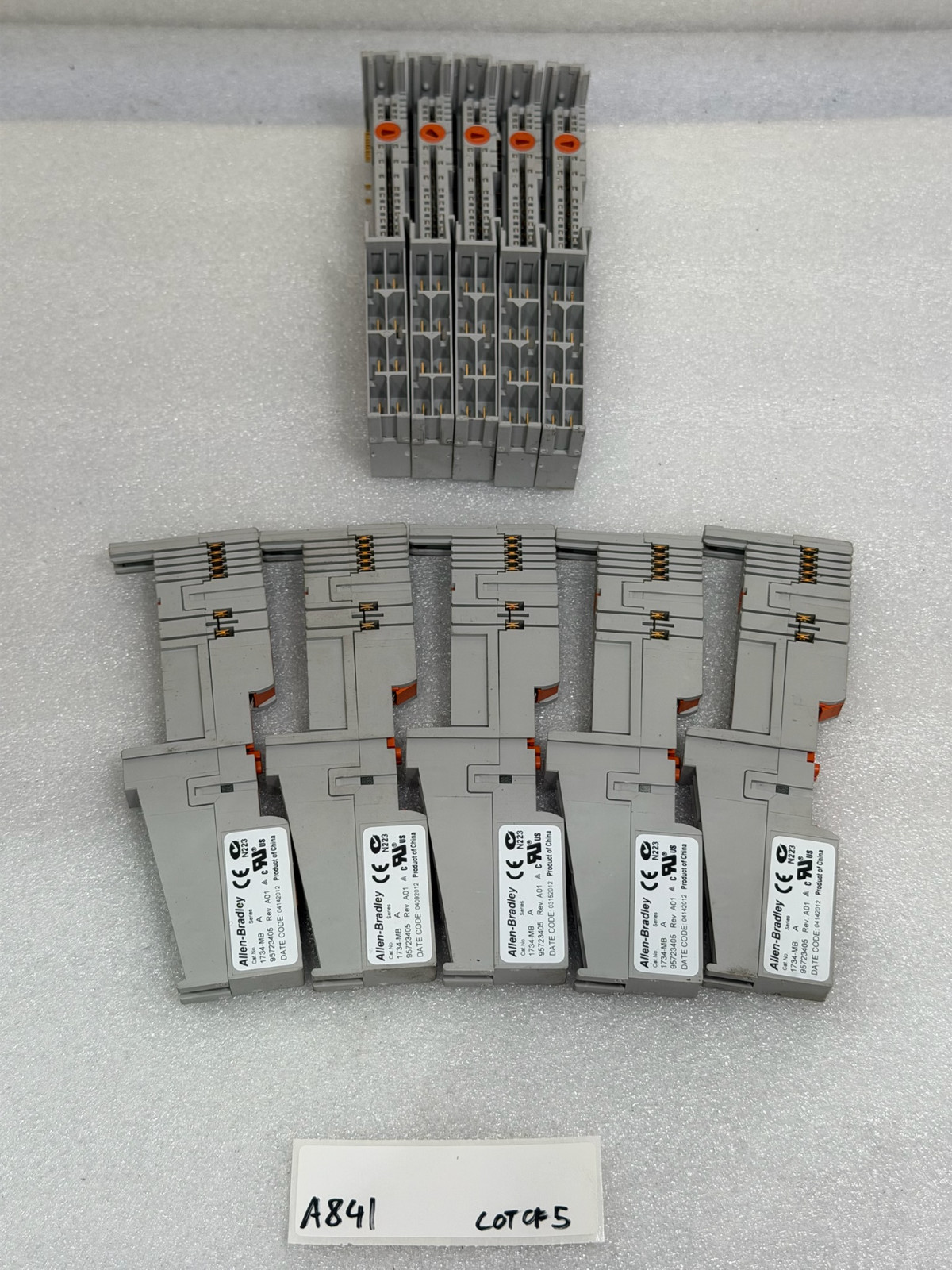 Lot of 5 Allen-Bradley 1734-MB Ser. A POINT I/O mounting base
