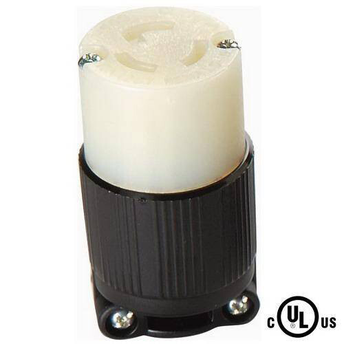 NEMA L5-15 Grounding Locking Connector, 15A 125V AC, 2 Pole 3 Wire, cUL Listed