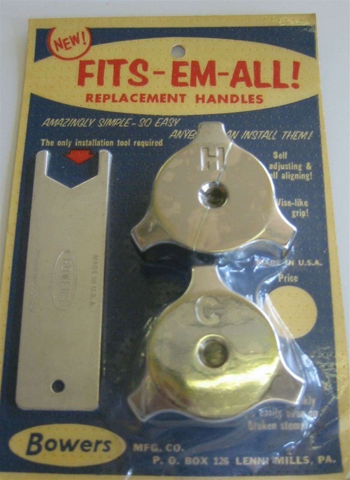 (1017.) Replacement Faucet Handles Universal Fit – “FITS-EM-ALL”