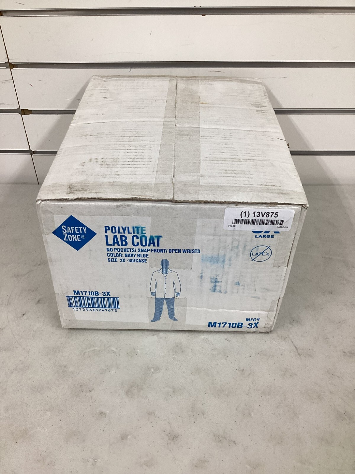 ACTION CHEMICAL Disposable Lab Coat: Polypropylene, Snaps Closure 3XL 30pk