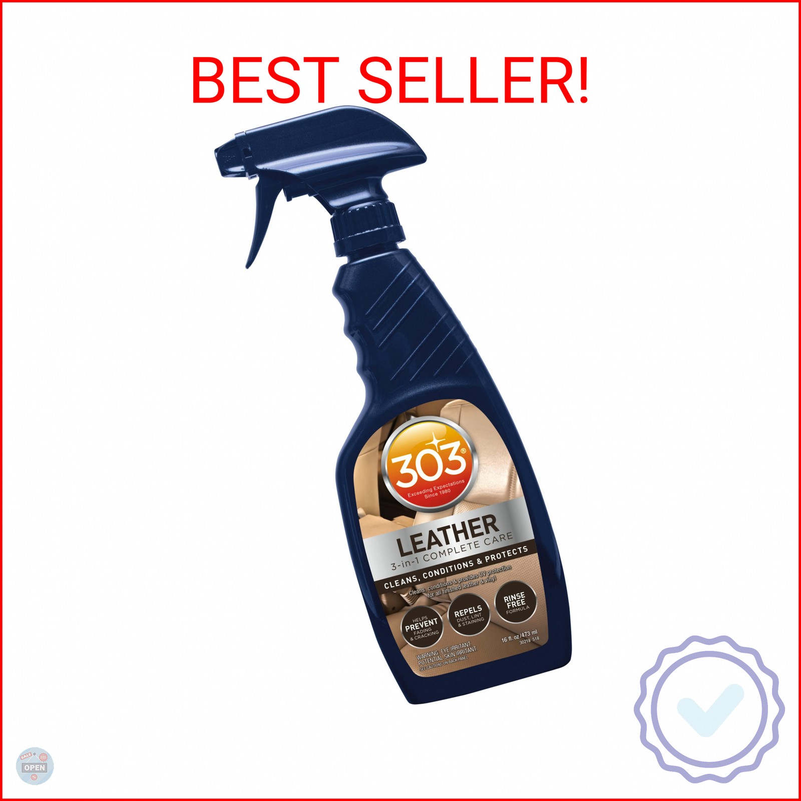 303 Products Leather 3-In-1 Complete Care – Cleans, Conditions, & Protects – Hel