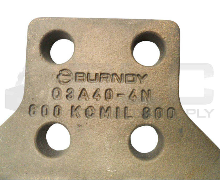 NEW BURNDY Q3A40-4N QUIKLUG TERMINAL 600 KCMIL 800 Q408-1