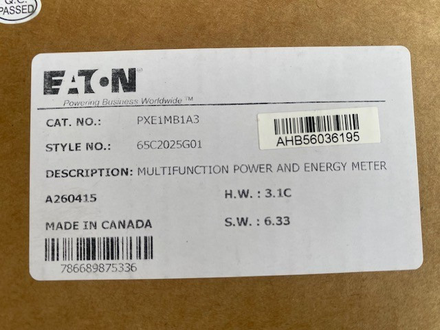 Eaton PXE1MB1A3 PXE1 Power Xpert Energy Meter (NEW)