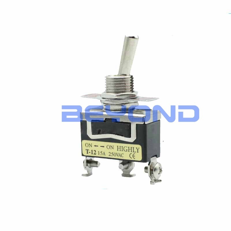 2pcs New T-12BS Toggle Switch 3 Feet 2-Gear 15A 250VAC