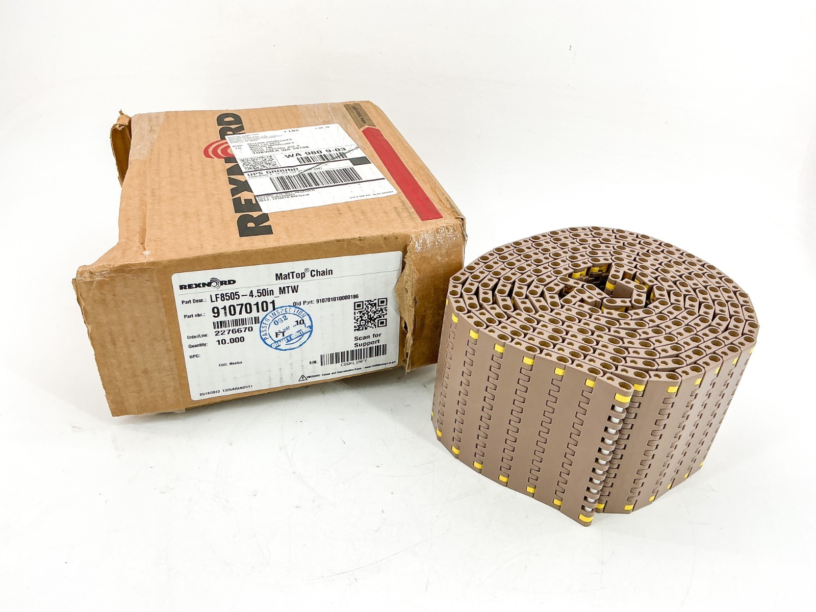 New Rexnord LF8505-4.50IN_MTW Matop Chain 4.5″W 10″L 91070101 910701010000186