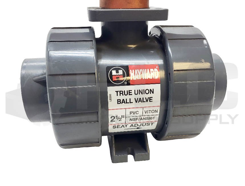 NEW HAYWARD LB300 TRUE UNION BALL VALVE 2-1/2″ PVC VITON NSF/ANSI61 *READ*