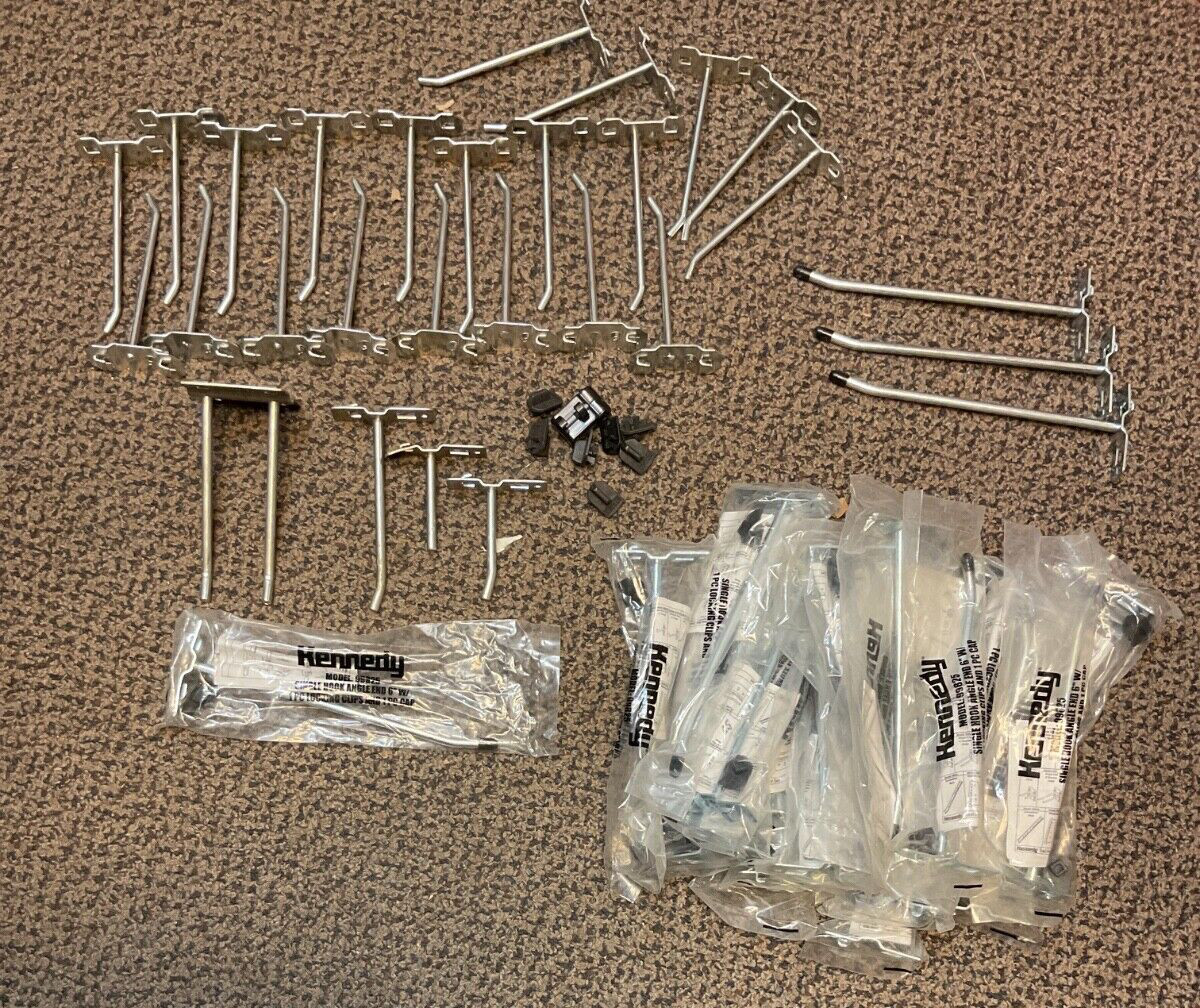 Kennedy 99825 Single Rod Pegboard Hook 6″ (23 NEW PKS) + OTHER HOOKS