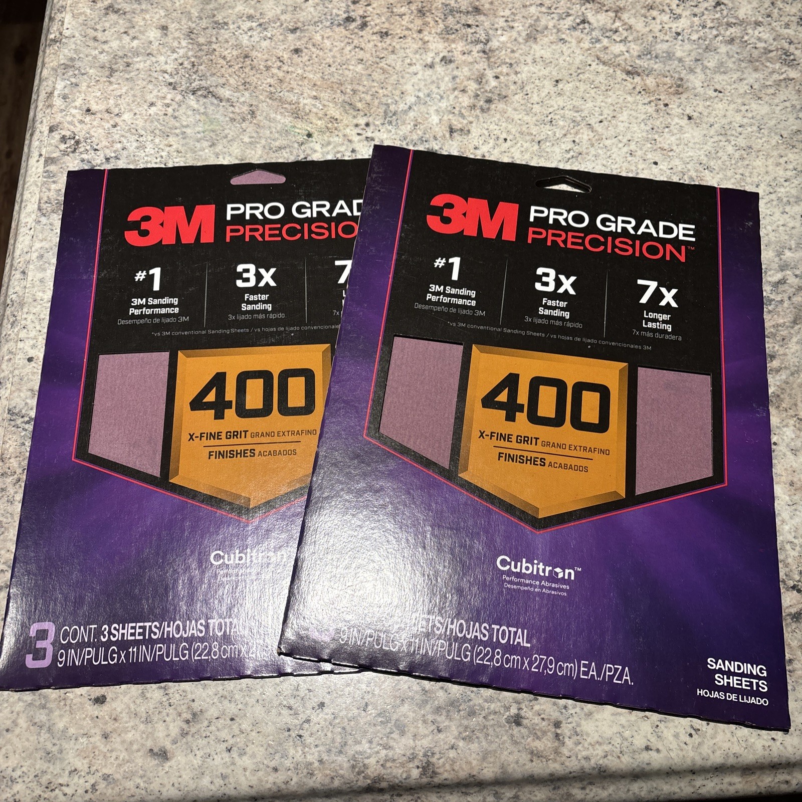 3M SHR400-PGP-3T Sanding Sheet, Coated, Ceramic, Film, Pk Of 6