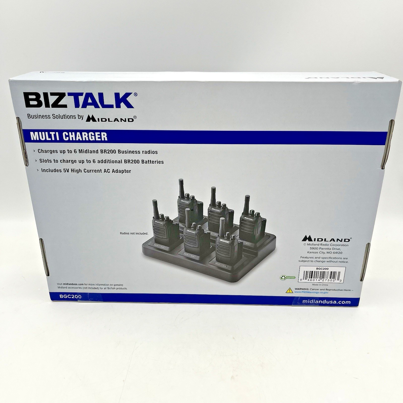 MIDLAND BGC200 Multi Charger Works with BizTalk BR200 Business Radios New!