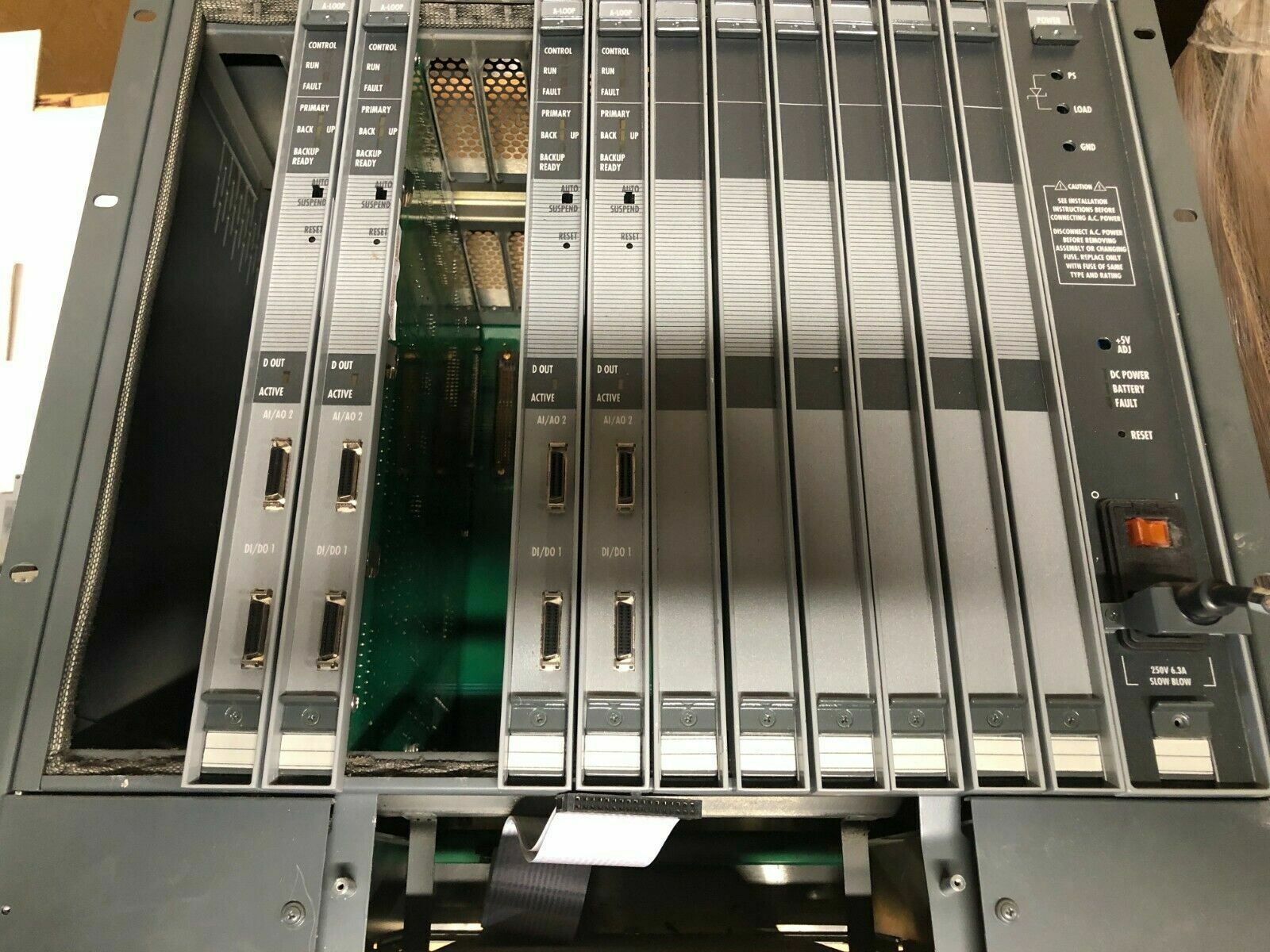 ABB Bailey 40DC3200 DCI System Six Empty Rack Chassis Card Cage Industrial PLC