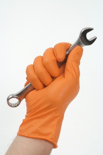 EPPCO 8844 Large Nitrile Gloves Orange Tiger Grip