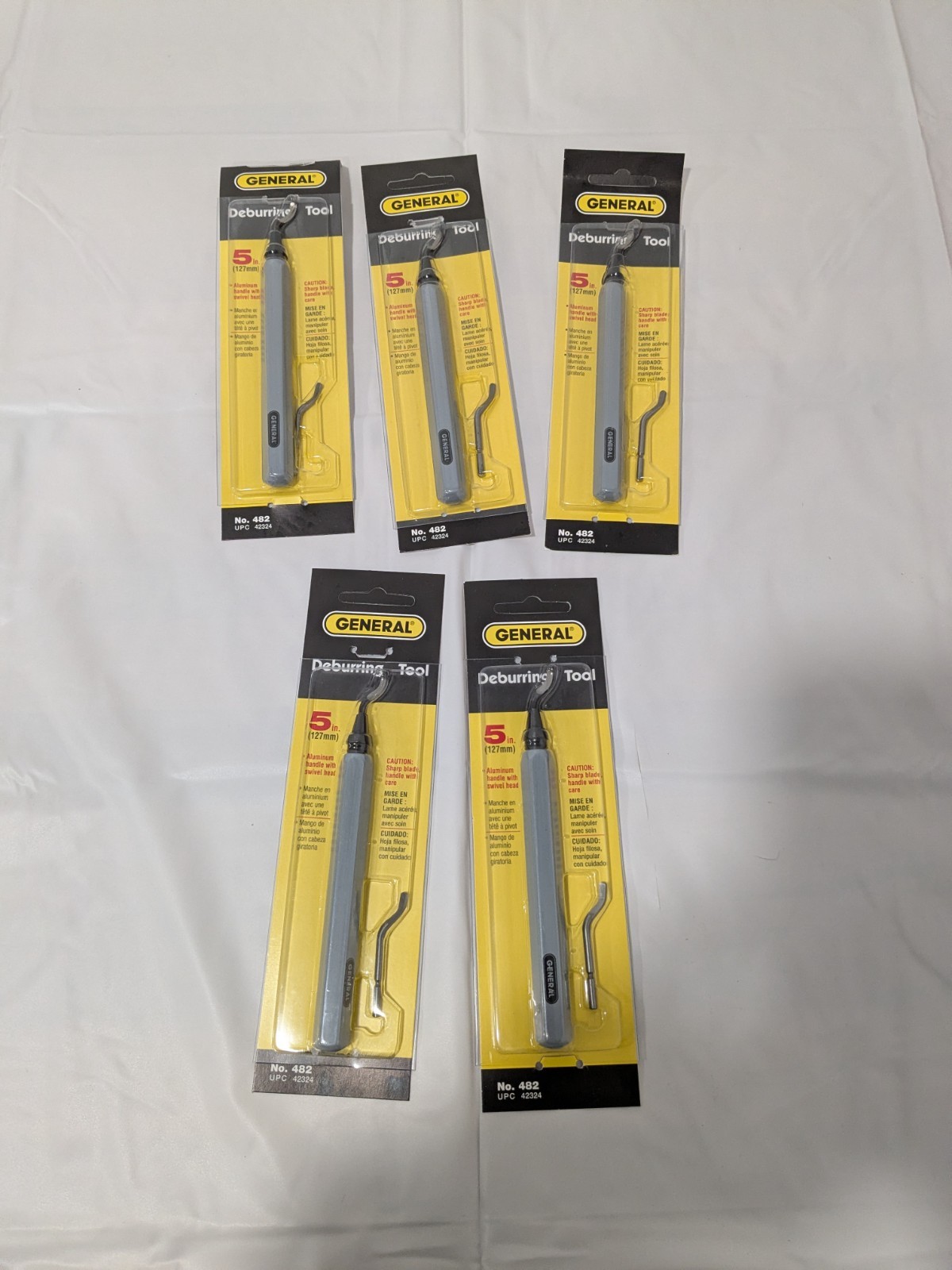 General Tools Swivel Head Deburring Tool 5″ with Metal Handle Qty 5 482