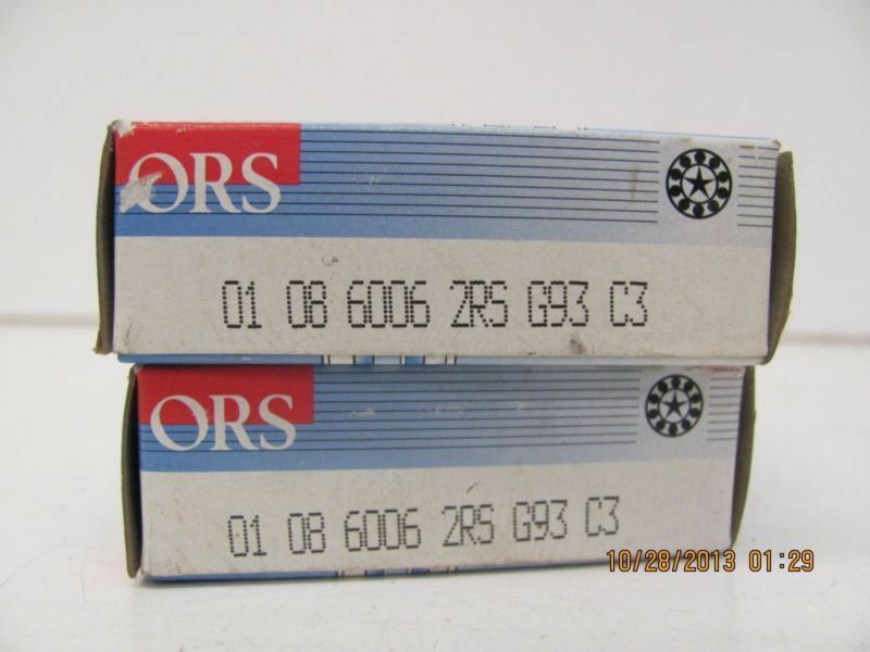 LOT OF 2 -NEW IN BOX- ORS (M# 01 08 6006 2RS G93 C3 ) Roller Bearing
