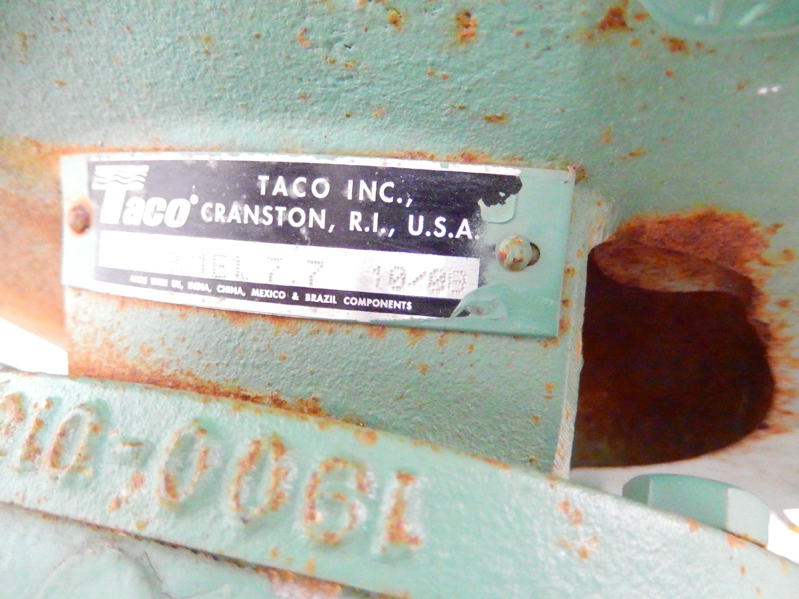 TACO 1919C1E1 7.7 Centrifugal Pump with Baldor WM3157 Motor 2HP 3PH 1725 RPM
