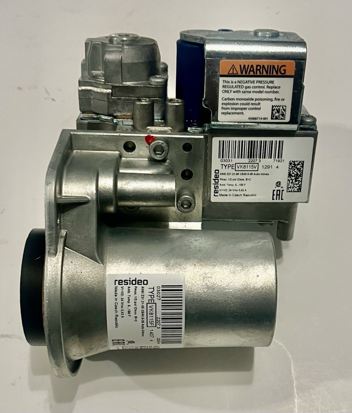 Lochinvar Knight WH 110 Boiler Replacement Gas Valve 100171946 Natural / Propane