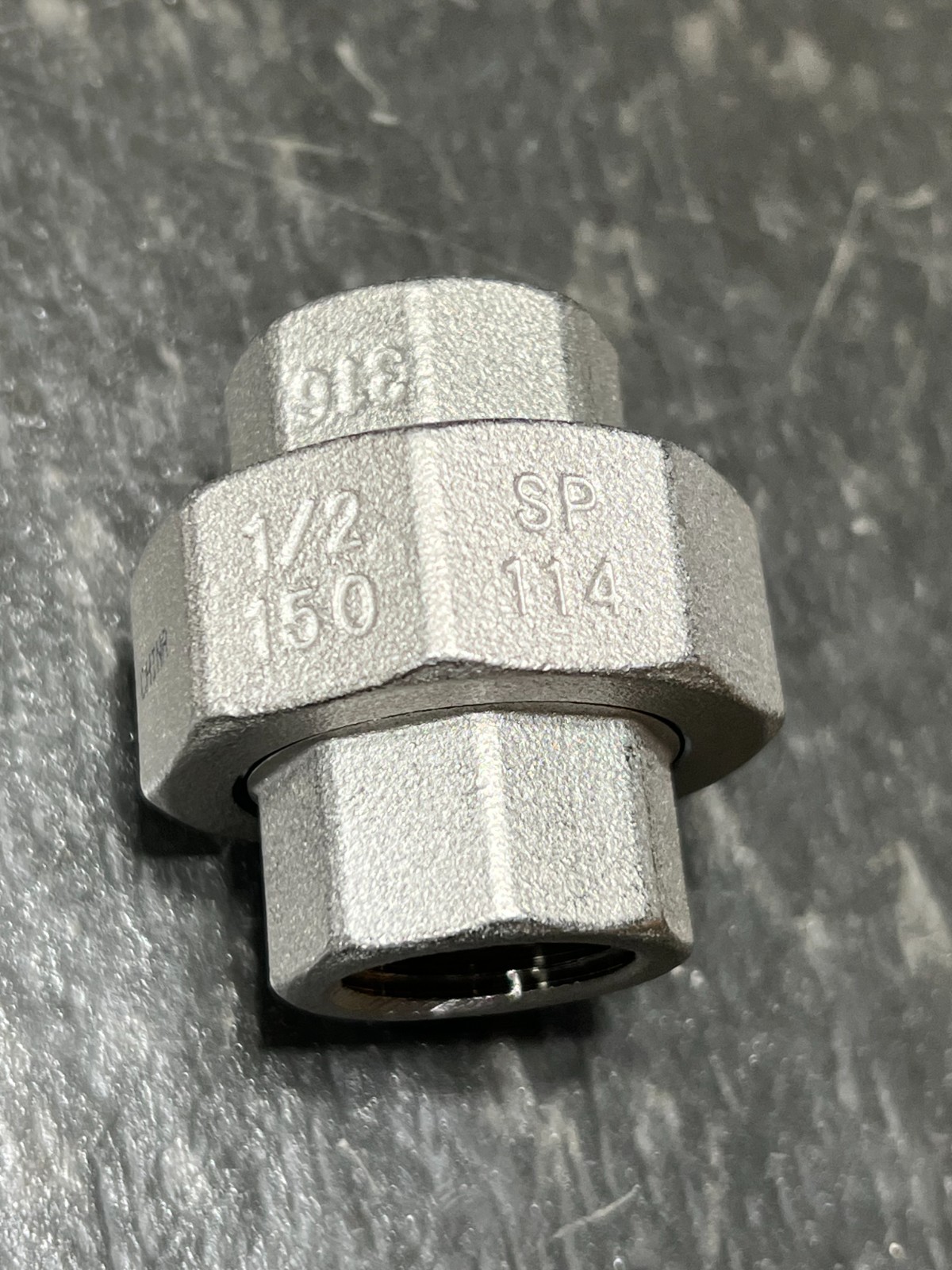 mb 316 1/2″ ss union 150 sp 114 nos no packaging