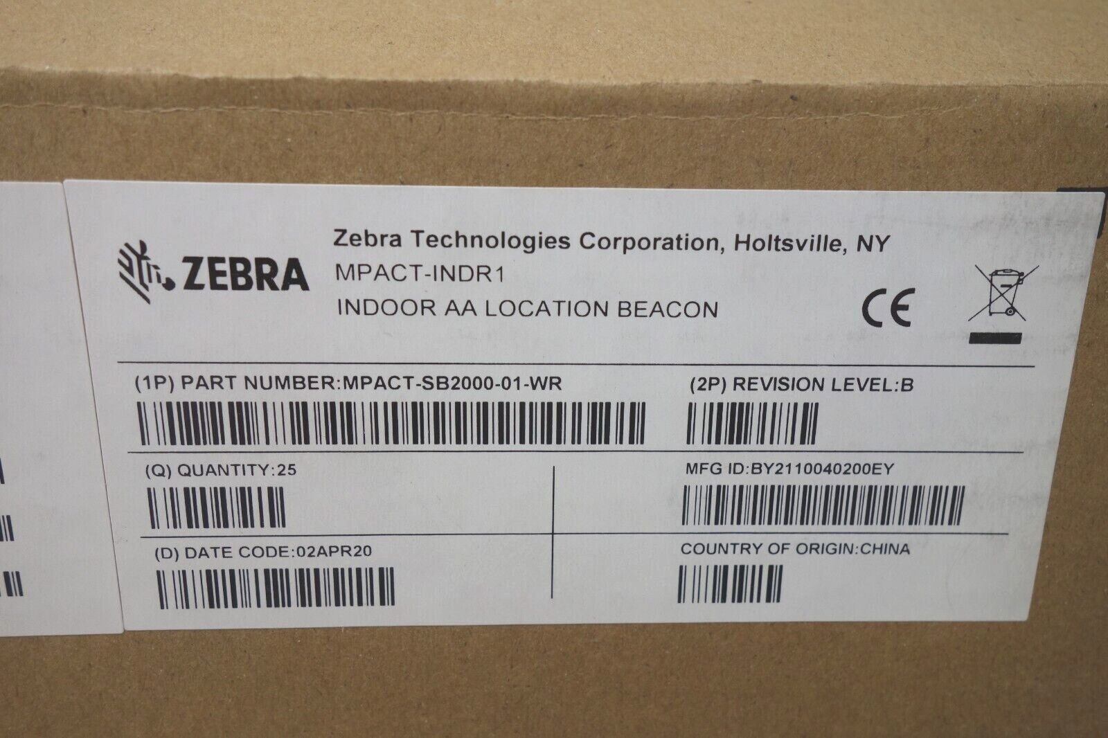 Zebra MPact MB2000 Bluetooth Beacon 5235 MPACT-INDR1 GE-MB2001-01-WR iBeacon NEW