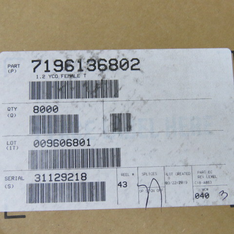 YAZAKI 7196-1368-02 Qty of 200 per Lot YAZAKI 7196-1368-02