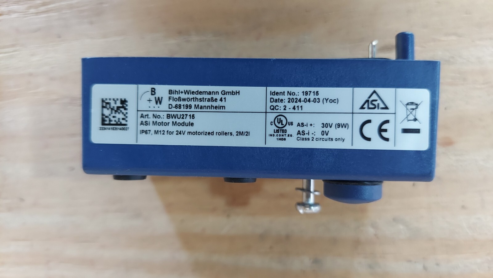 New Bihl + Wiedemann BWU2715 19715 ASi Motor Module