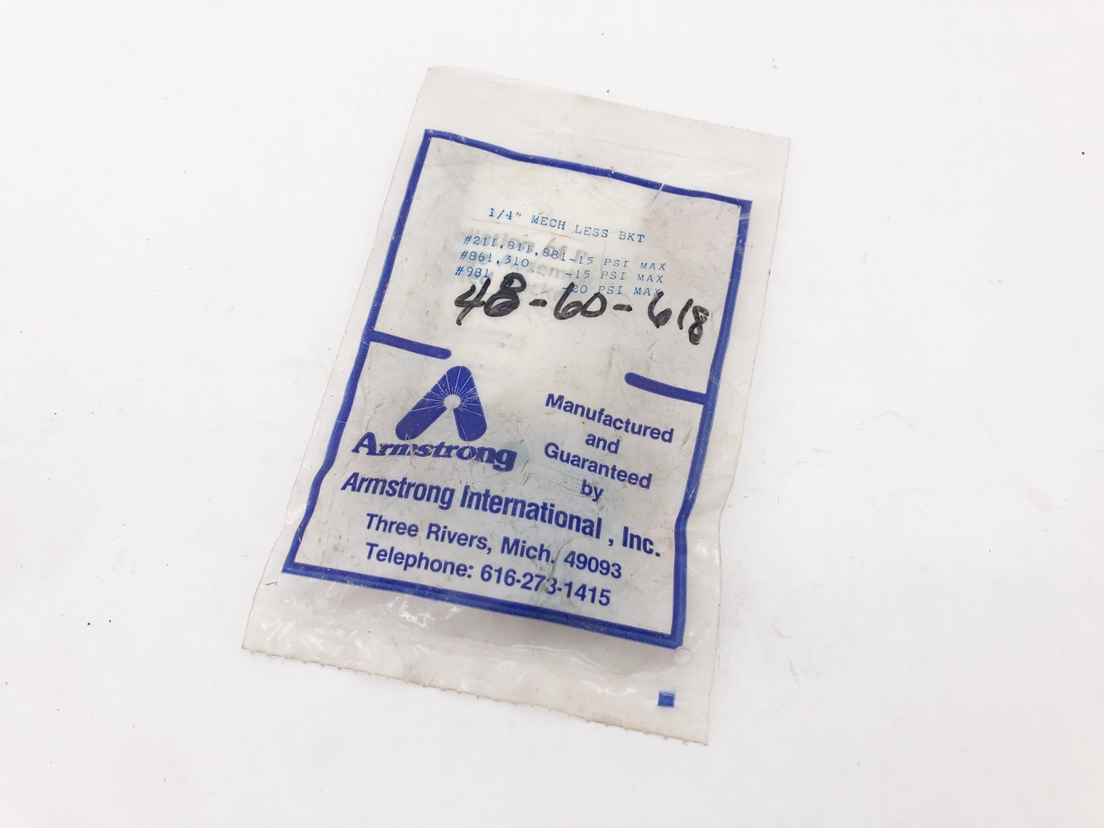 New Armstrong 1/4″ MECH LESS BKT Repair Kit #211 811 881 861 310 981 20psi Max