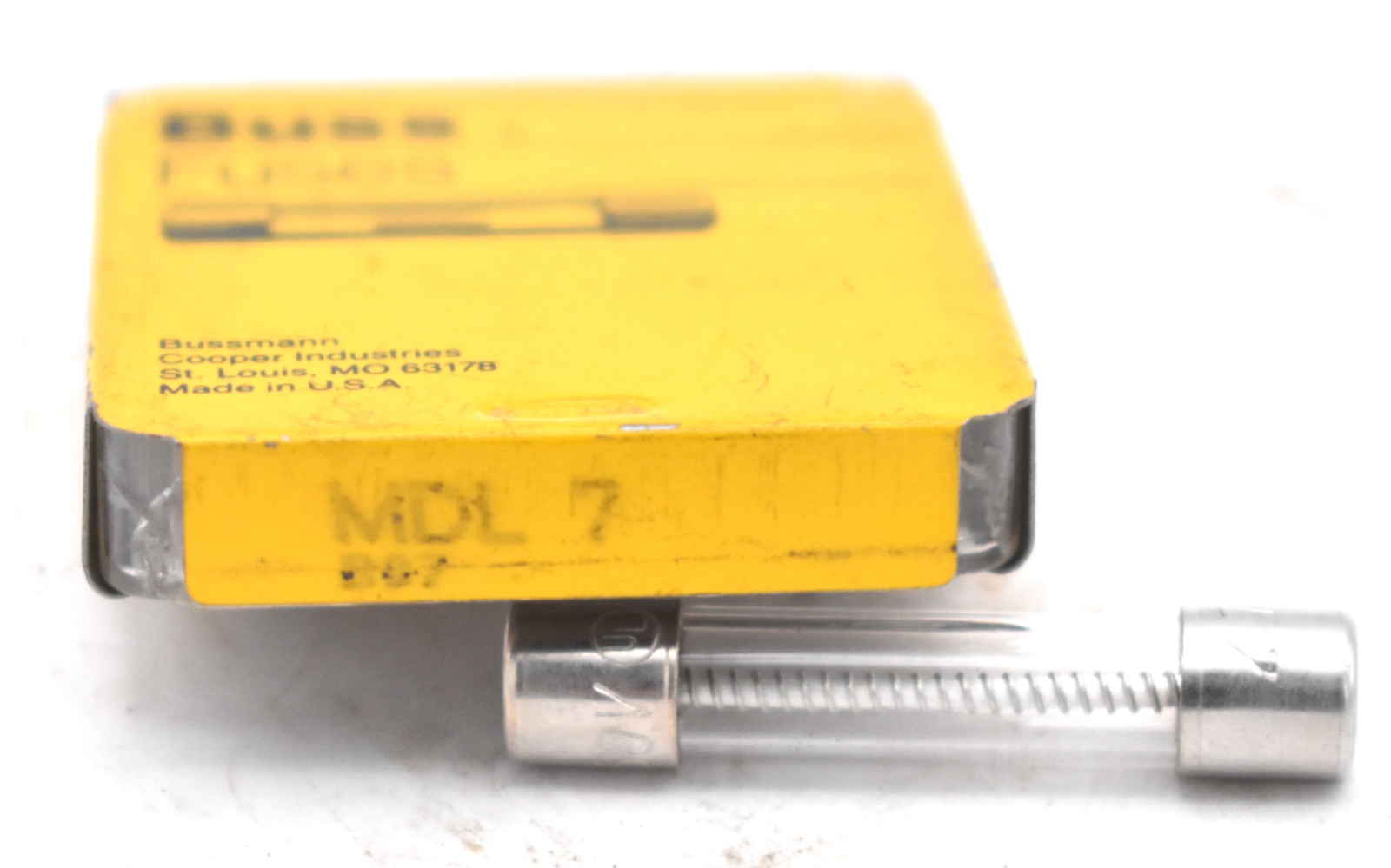 BUSSMANN MDL 7 FUSE GLASS 7A 250VAC 3AB 3AG (LOT OF 3)