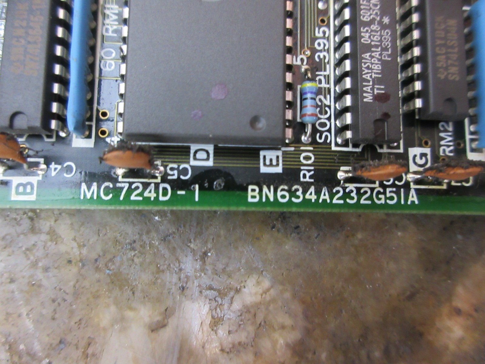 96 CITIZEN CINCOM E-32 CNC LATHE MITSUBISHI MC724D-1 BN634A232G51A BOARD