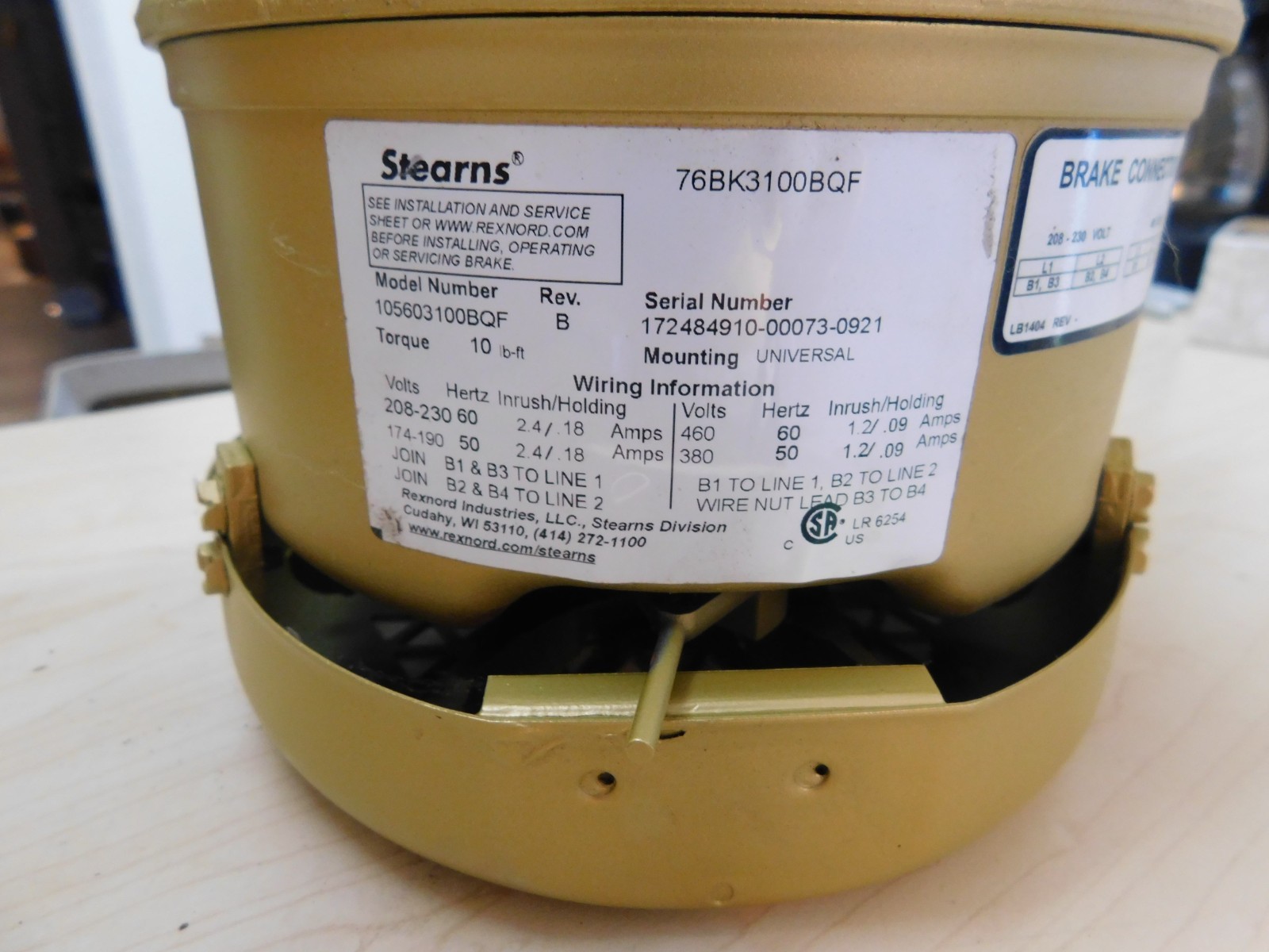 BALDOR CEBM3554T 105603100BQF 230/460V – 4.4/2/2 Amps Super E Motor + Stearns