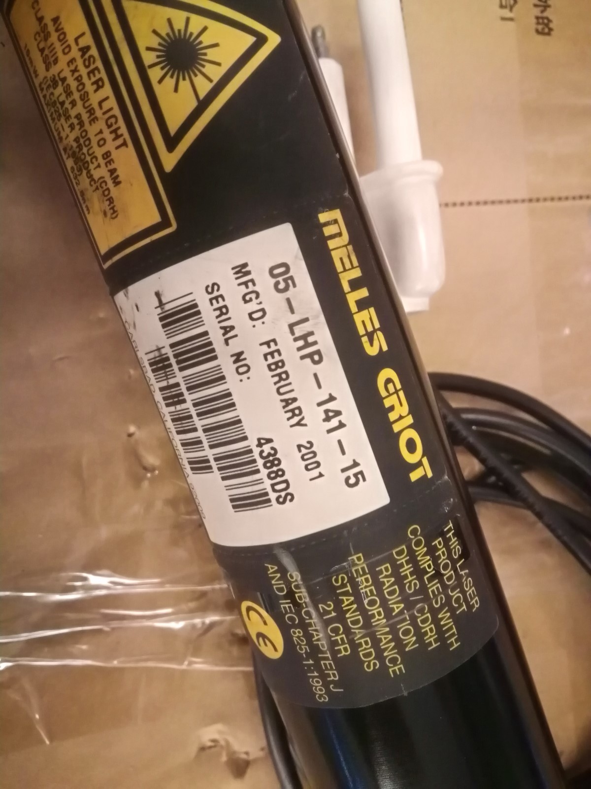 Melles Griot 05-LHP-141-15 Laser Module