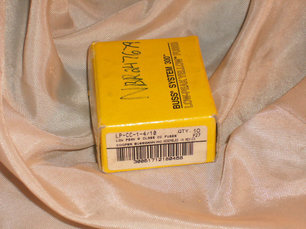 BOX OF 10 – BUSSMANN LP-CC-1-4/10 LOW PEAK CLASS CC FUSE