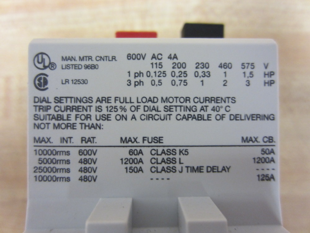 AEG 910-201-207 2,5- 4A MBS25 Starter 910-201-207-000