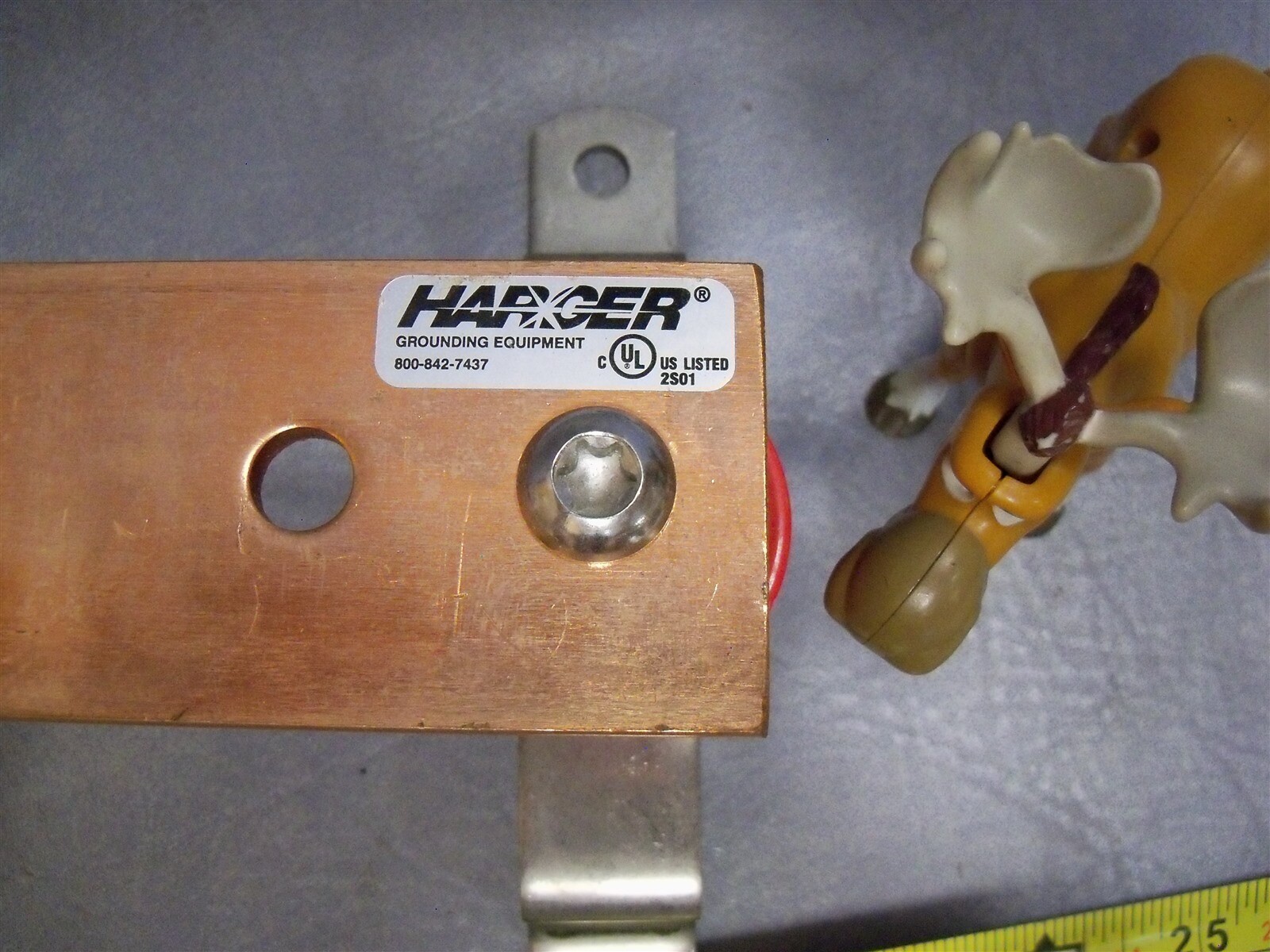 Harger GBI14224H Copper 2″W x 24″L x 1/4″ 13 Hole Ground Bar Grounding Bus Bar