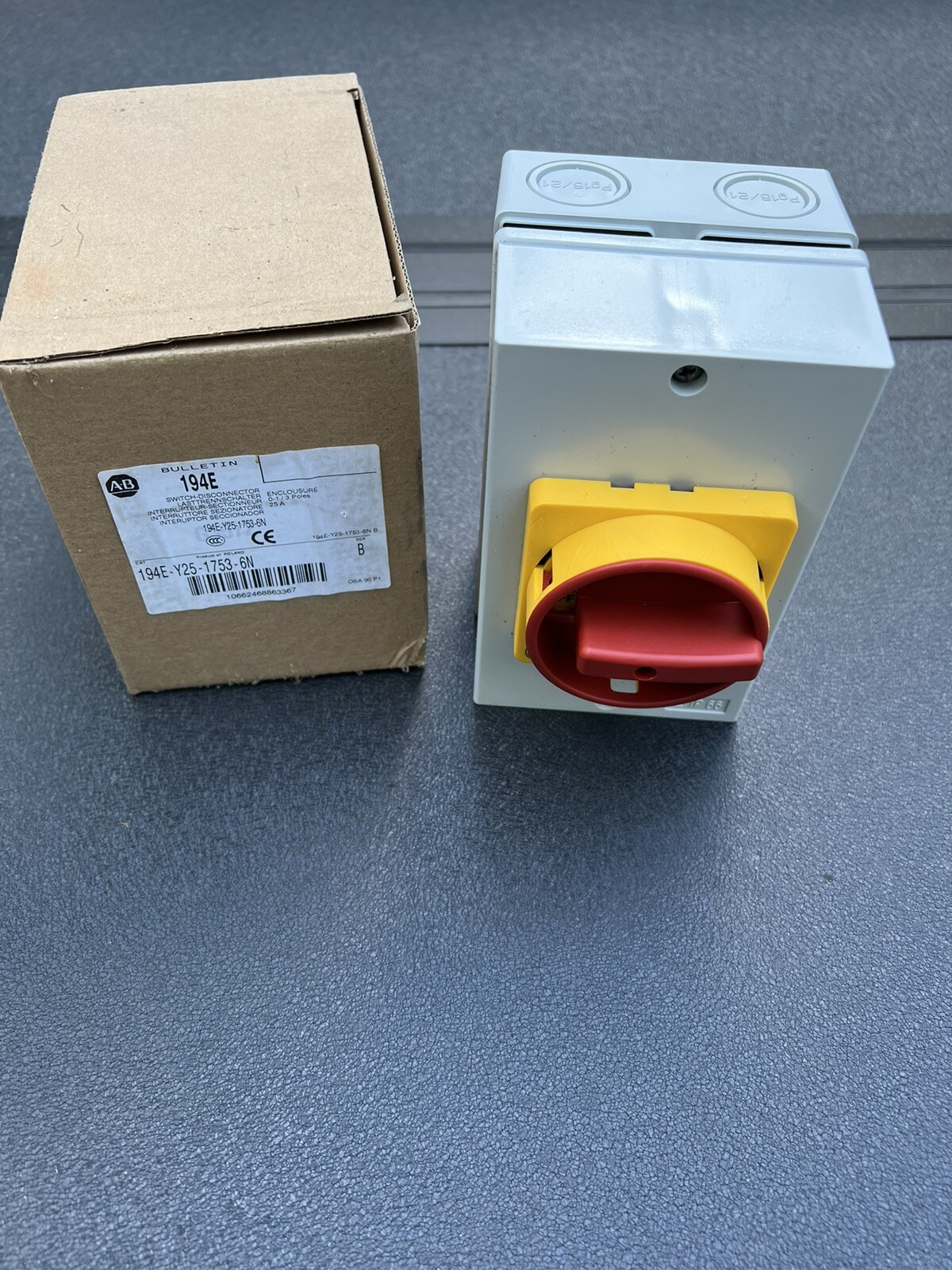 Allen Bradley 194E-Y25-1753-6N 25A 3P Sealed IEC Load Switch New In Box USA