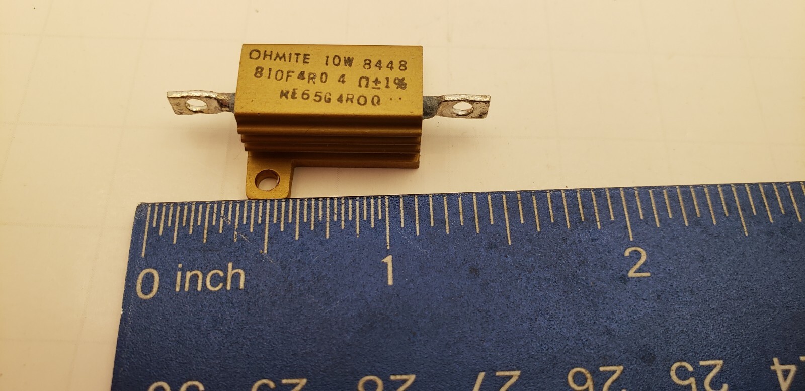 OHMITE 810F4R0 RESISTOR, WIREWOUND 40HM 10W CHASSIS MOUNT, NIB