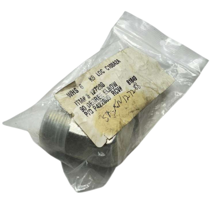 Aeroquip WHS 6 Elbow 90 Degree Fitting, C108A2A, 127288, P422809, 81849, TS-12