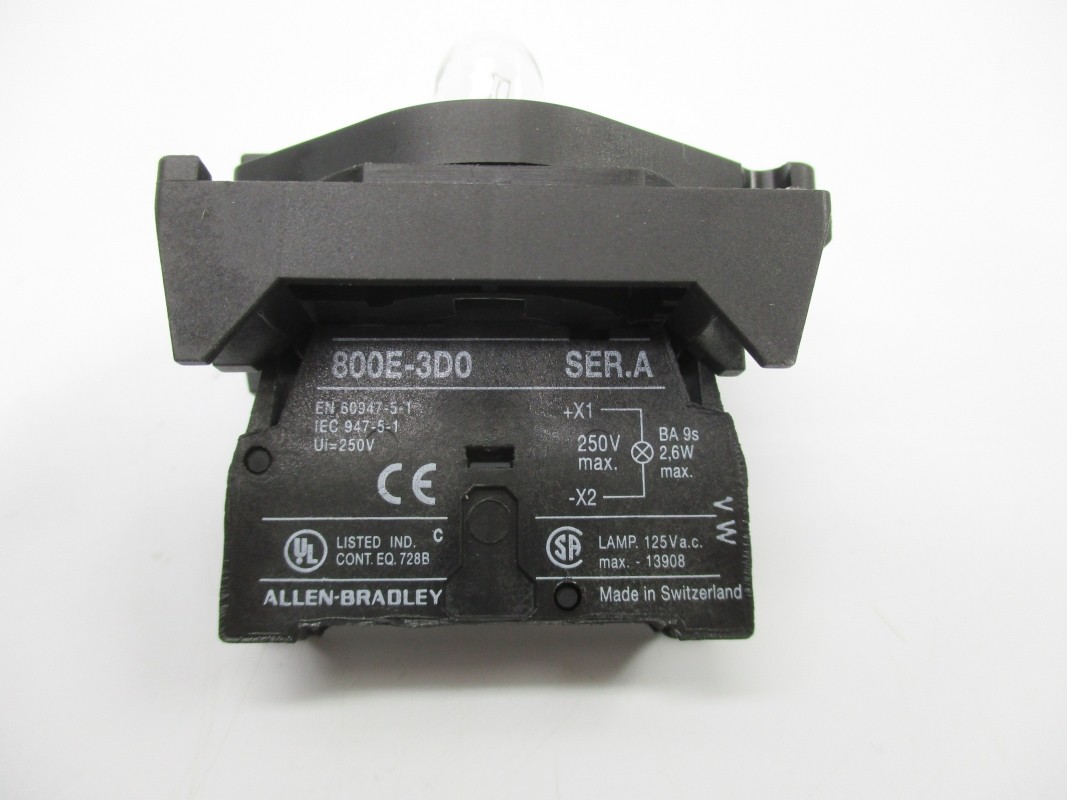 ALLEN BRADLEY 800E-3D0 SER. A 250V (AS PICTURED1) NSNP