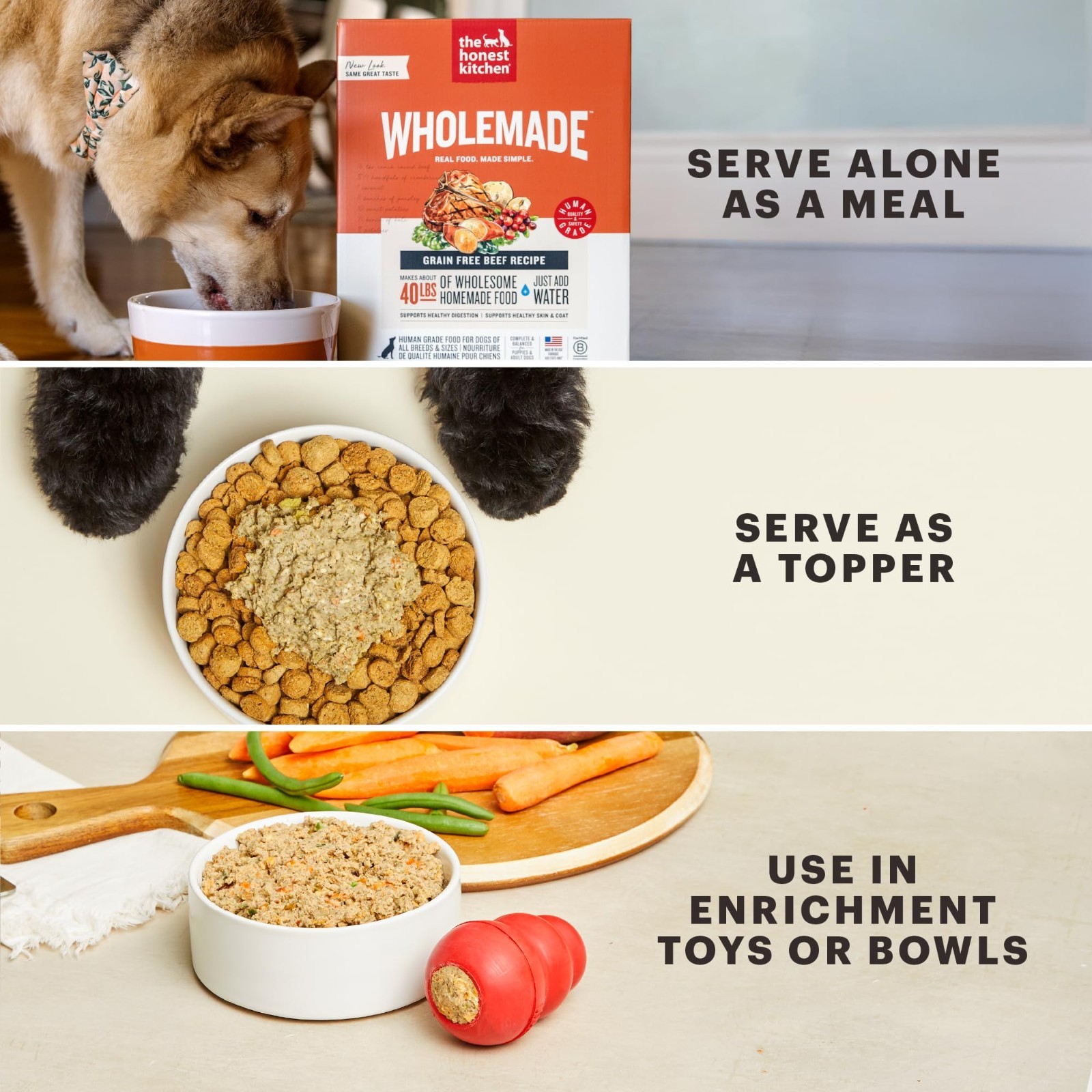 The Honest Kitchen Human Grade Wholemade Dehydrated Grain Free Fish Dog, 10 lb
