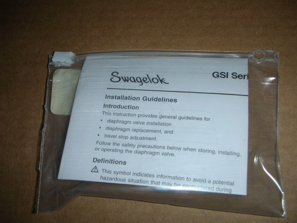 Swagelok GS Anderson 1P08-Kit EPDM Diaphragm for 1/2” DN15 Weir Style Valve 1P8