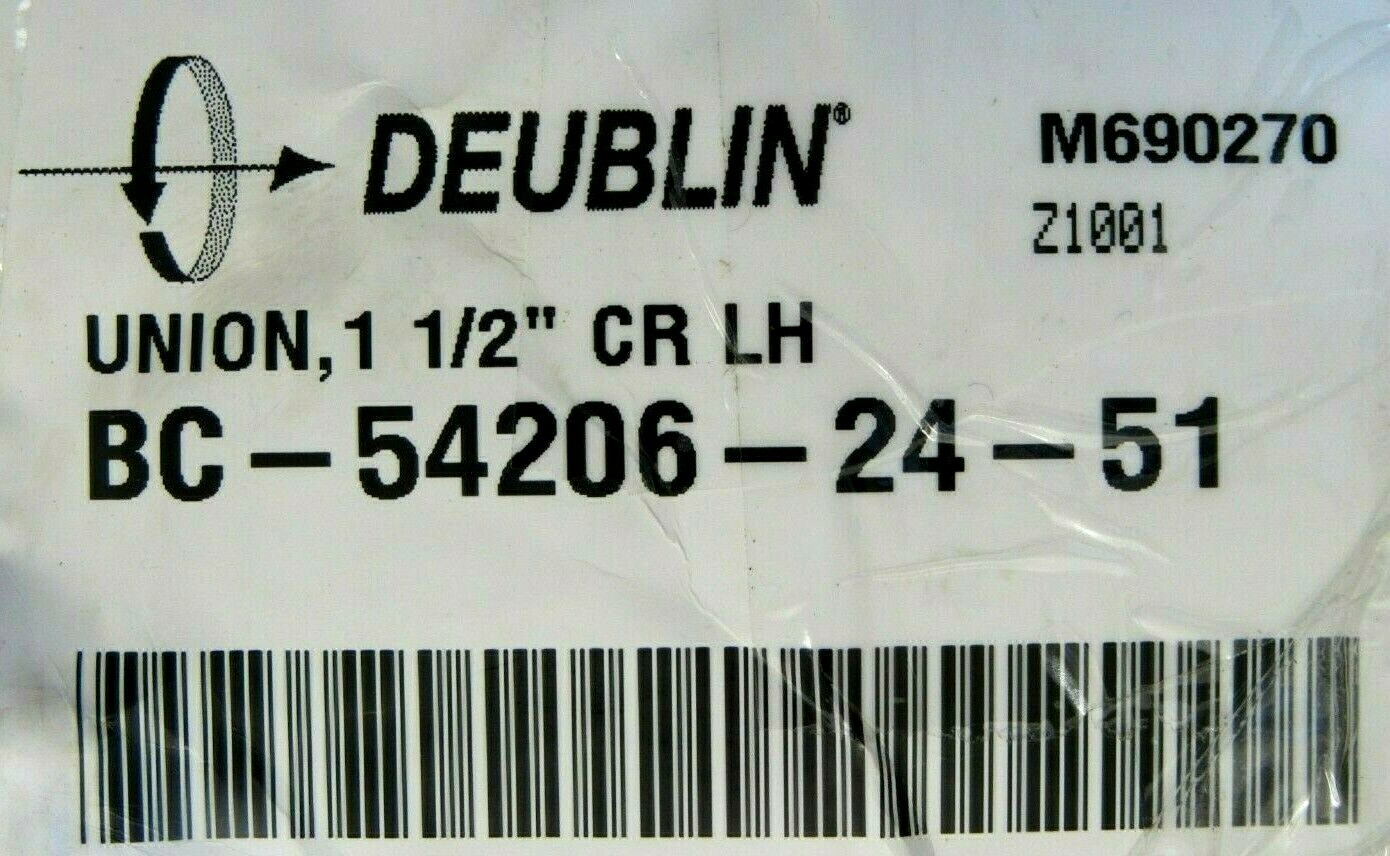 NEW DEUBLIN BC-54206-24-51 ROTATING UNION 1-1/2″ CR LH BC542062451