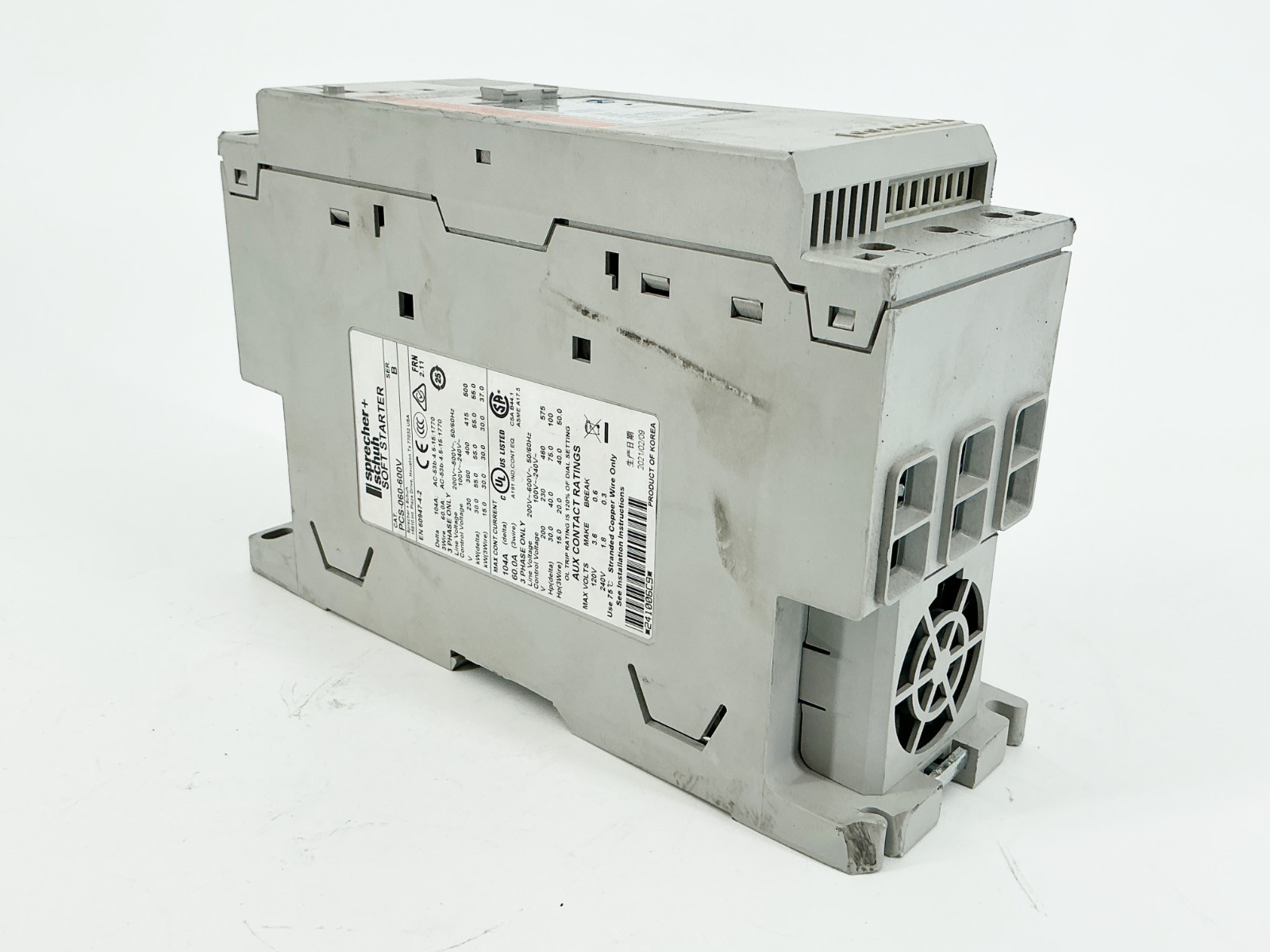 New Sprecher Schuh PCS-060-600V Soft Starter 60A 3PH 50/60Hz 600V Ser.B – No Box