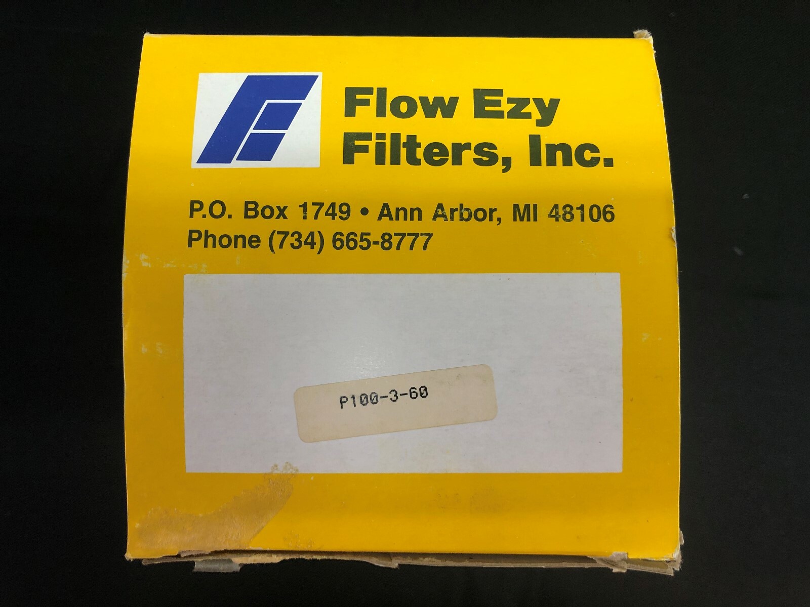 NEW P100-3-60 FLOW EZY SUCTION FILTER 3180840 VAN DORN MILACRON HAITIAN NISSEI
