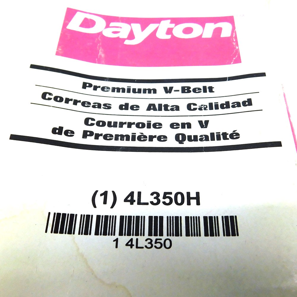 (Lot of 7) NEW Dayton Premium V Belts (3) 4L340, (1) 4L350, And (3) 4L370 Models