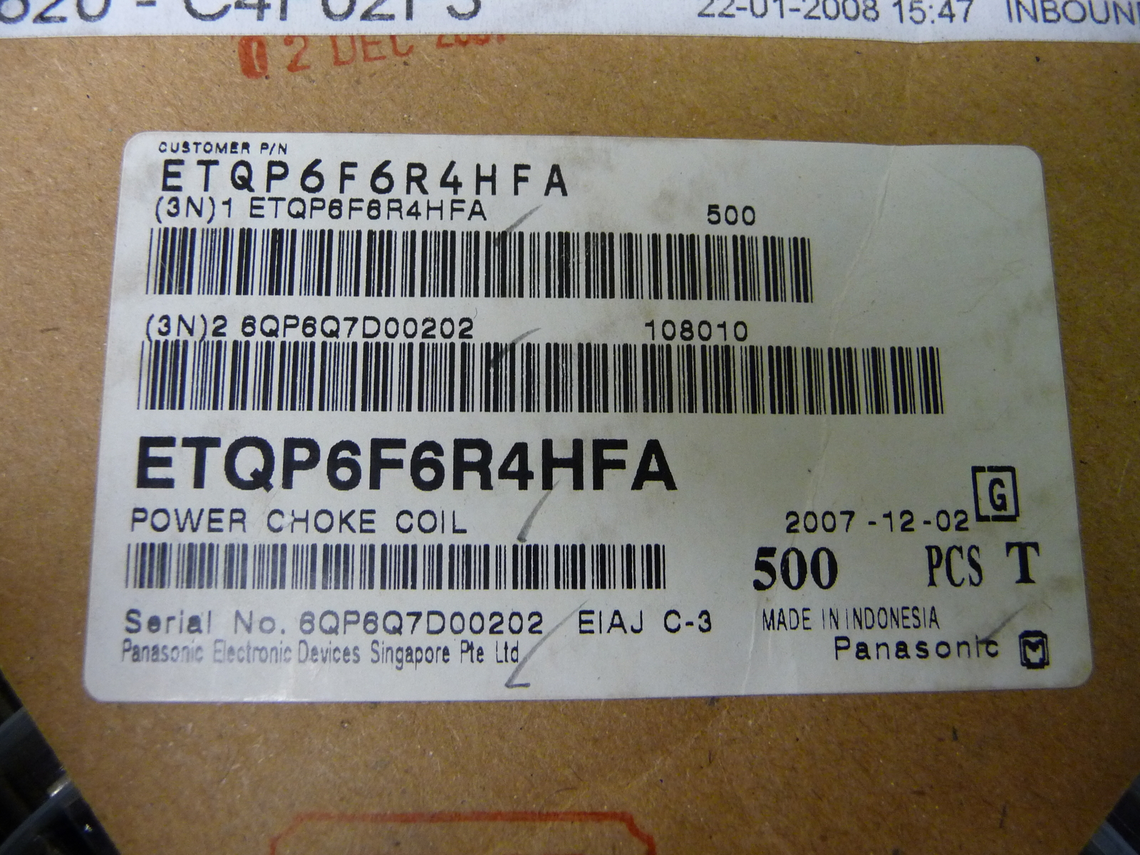 PAN ETQP6F6R4HFA Qty of 65 per Lot CHOKE SMD