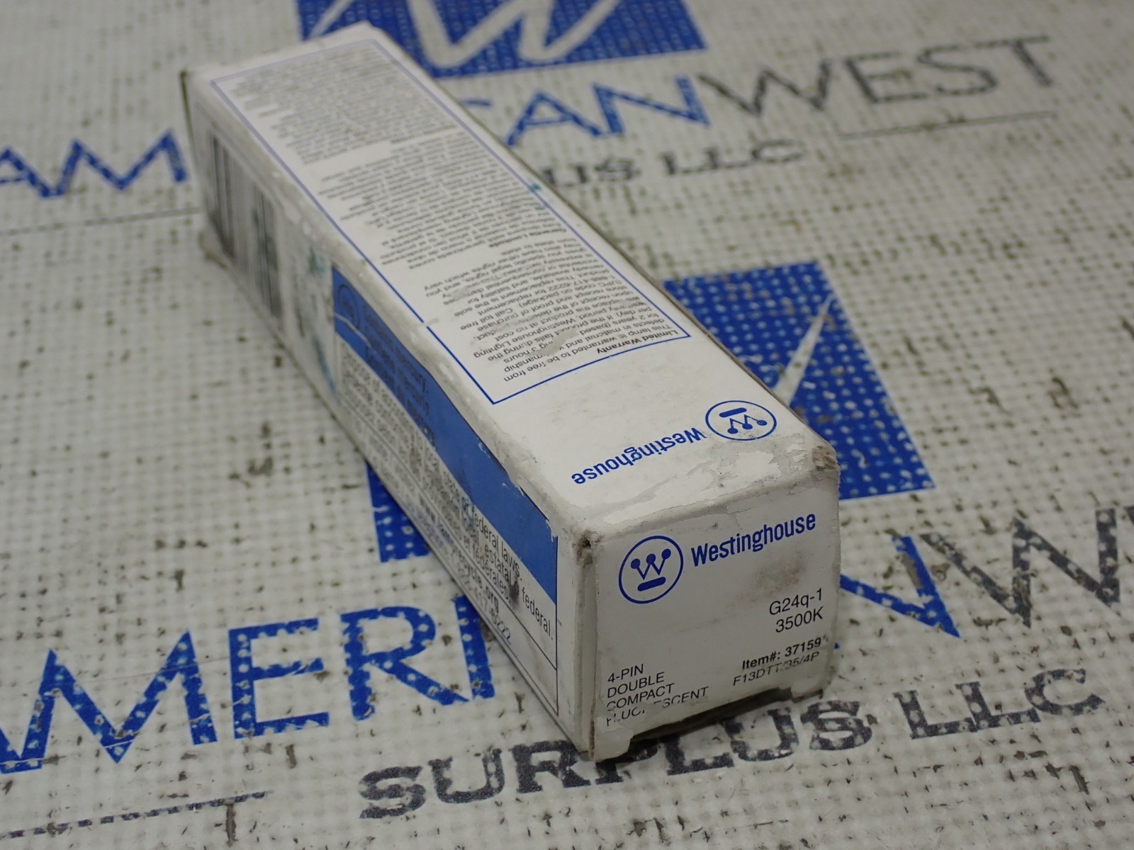 Westinghouse F13DTT/35/4P 13W Double Compact Fluorescent G24q-1 4 Pin